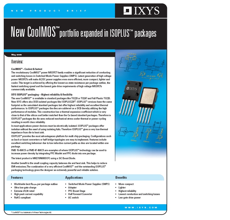 CoolMOS Power MOSFETs