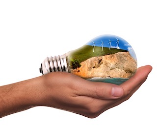 Renewable energy in a light bulb