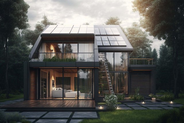 Modern solar power house