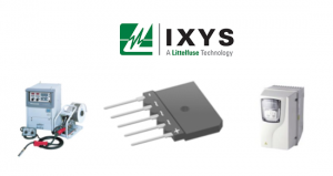 3 three-phase rectifier bridges in a line with IXYS logo above