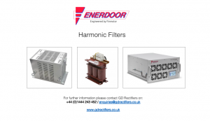 Three Enerdoor passive and active harmonic filters in a line 