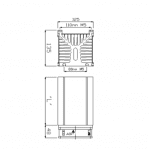 PS260/300BF 040014C Forced Air Cooled Heatsink