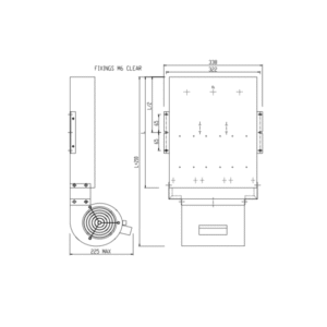 PS385/400BF 040028A-11 Forced Air Cooled Heatsink