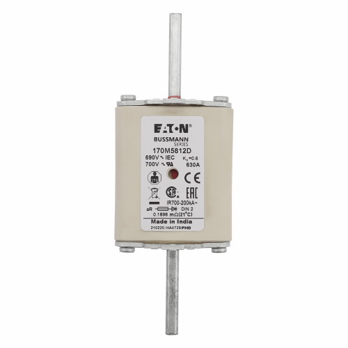 170M5812D High Speed Square Body Fuse 690V, 630A