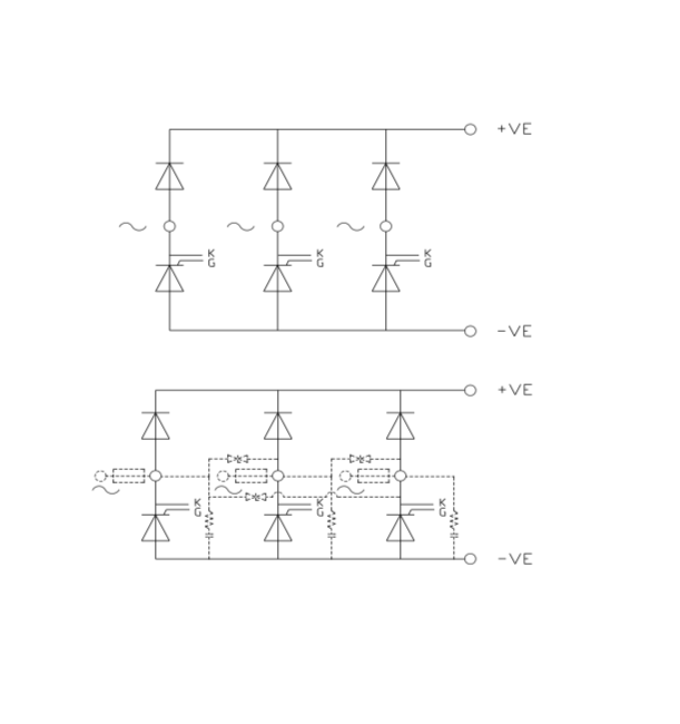B6HA Three Phase Half Controlled Bridge