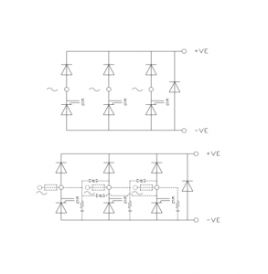 B6HAF Three Phase Half Controlled Bridge