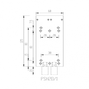 PSH20/1 Water Cooled Heatsink