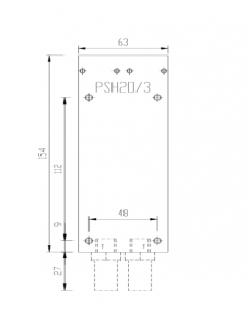 PSH20/3 Water Cooled Heatsink