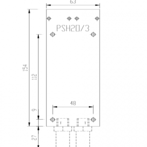 PSH20/3 Water Cooled Heatsink