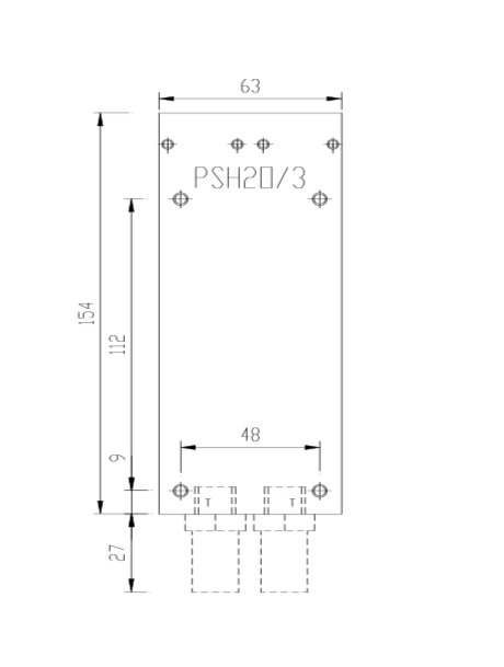 PSH20/3 Water Cooled Heatsink