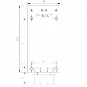 PSH20/4 Water Cooled Heatsink