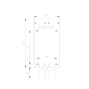 PSH20/2 Water Cooled Heatsink