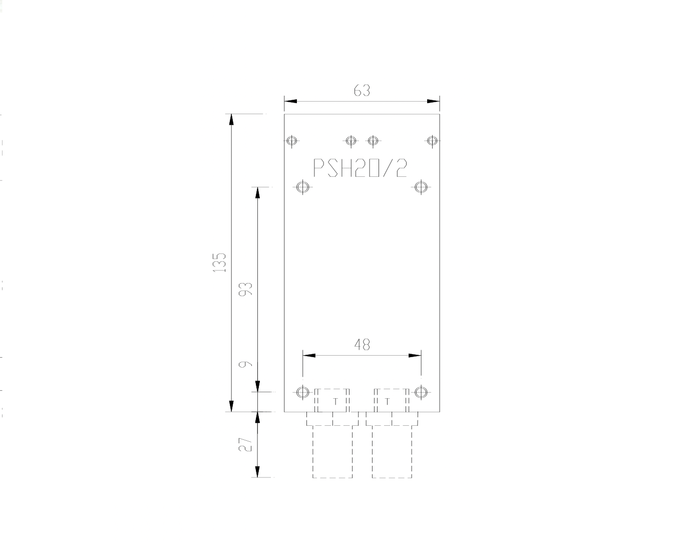 PSH20/2 Water Cooled Heatsink