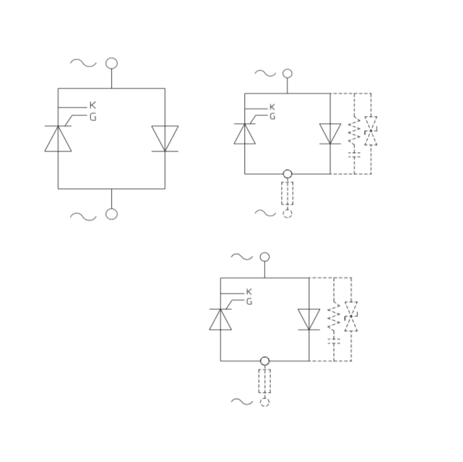 W1H 020005 Single Phase Half Controlled Voltage Regulator