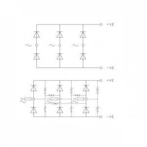 B6U 020302 Three Phase Diode Bridge