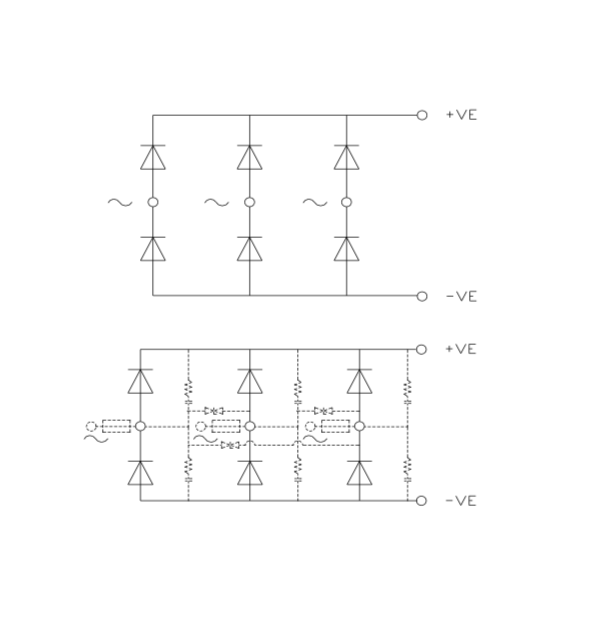 B6U 020302 Three Phase Diode Bridge