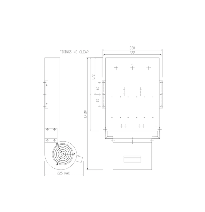 PS384C/400BF 040029A-23 Forced Air Cooled Heatsink