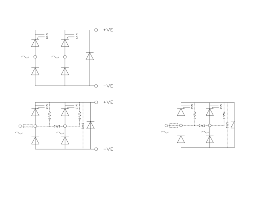 B2HKF 020420B3 Single Phase Half Controlled Bridge